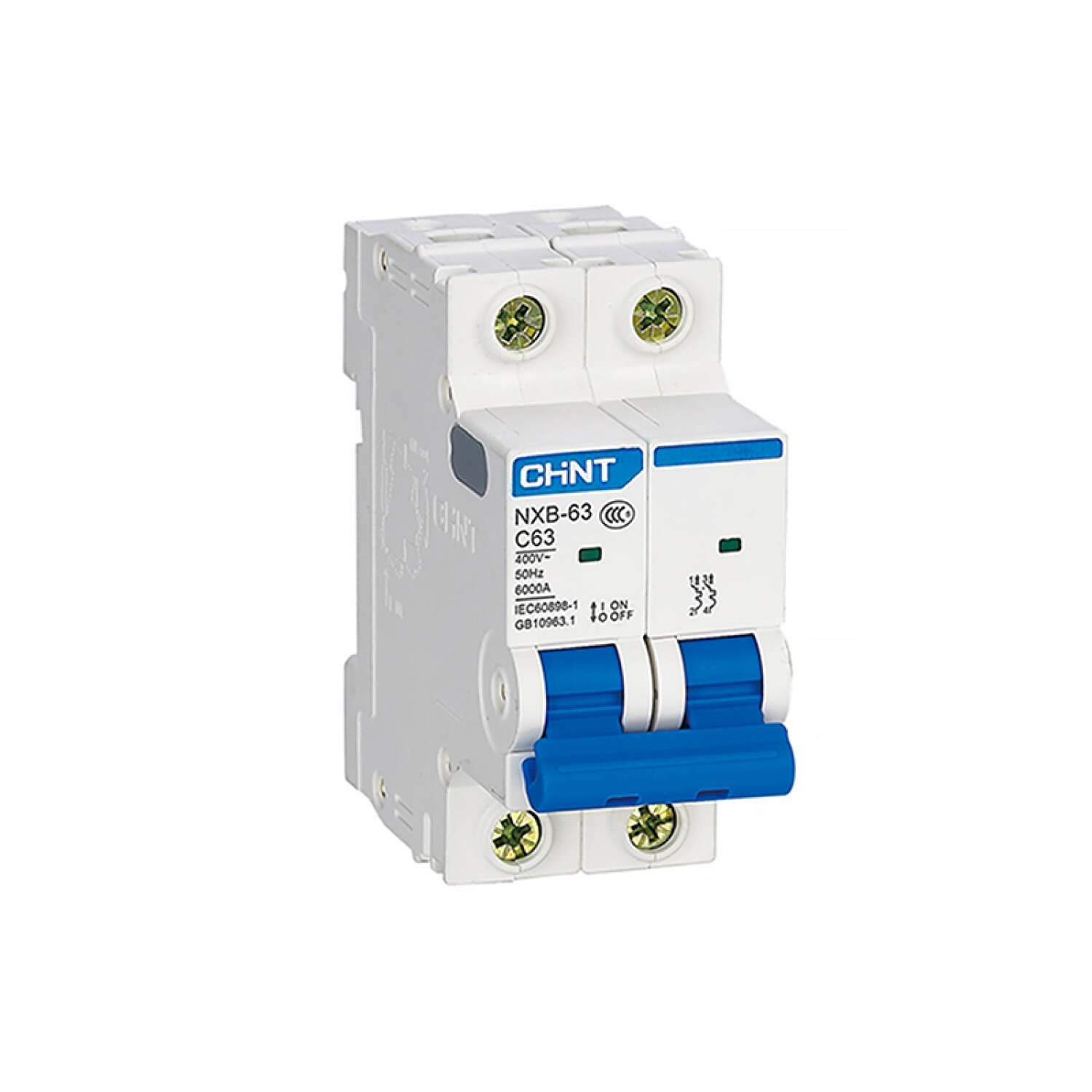 Llave térmica din NXB-63 curva C 2P 6A 6kA - 0025 — Todo Directo