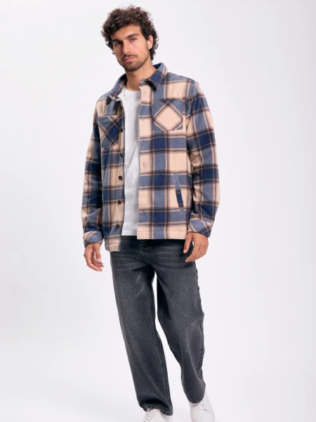 Pantalón jean ancho Gris Oscuro
