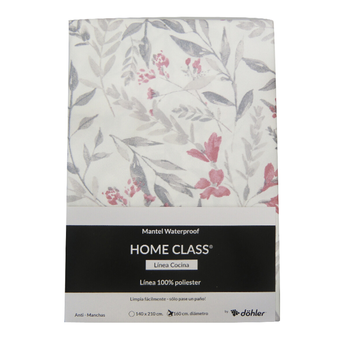 Mantel Waterproof Home Class 140 x 210 cm - 3573 FLOR ROSA 