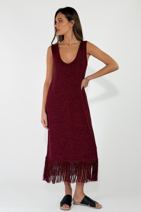 VESTIDO LUMINA Bordo