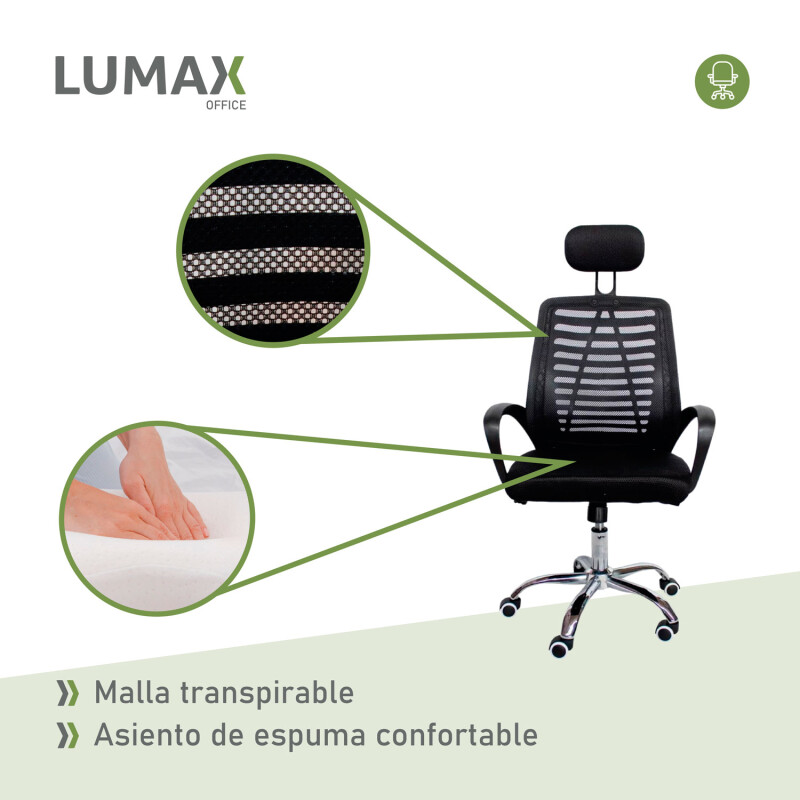 Silla Ejecutiva ergonómico Lumax Mesh Barcelona Negro