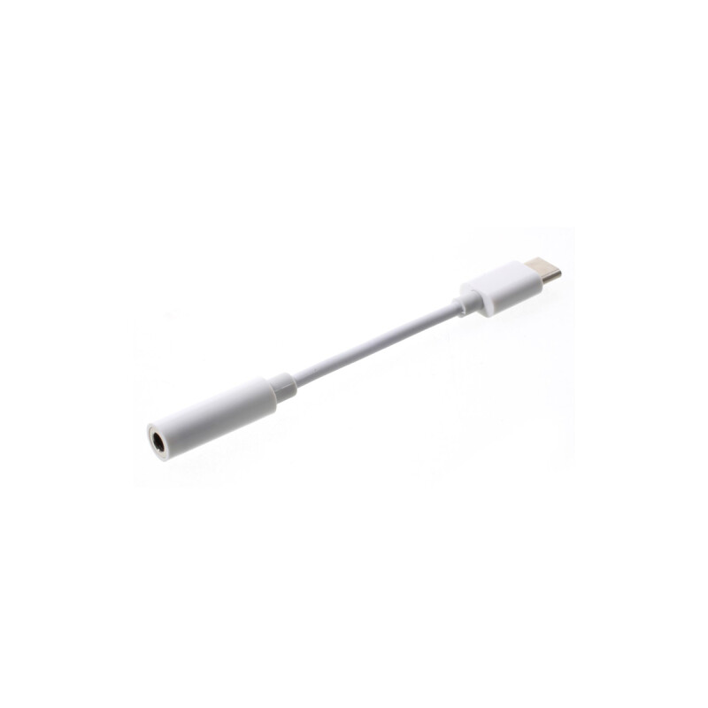 Adaptador para auriculares Tipo-C a 3.5mm color blanco Adaptador Para Auriculares Tipo-c A 3.5mm Color Blanco