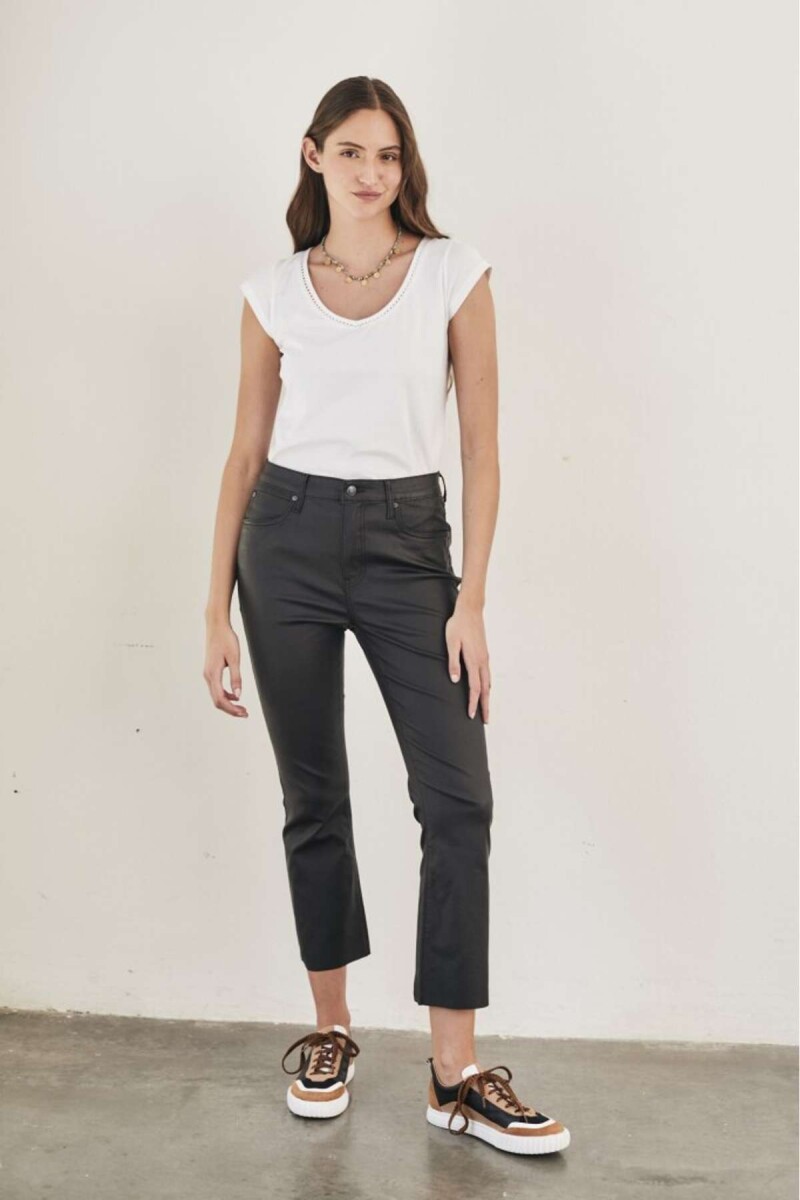 Waxed Crop Flare - Negro 