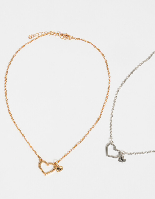 Collares Infantiles No sustentable Collares Para Compartir Con Corazón - Combinacion Bicolor