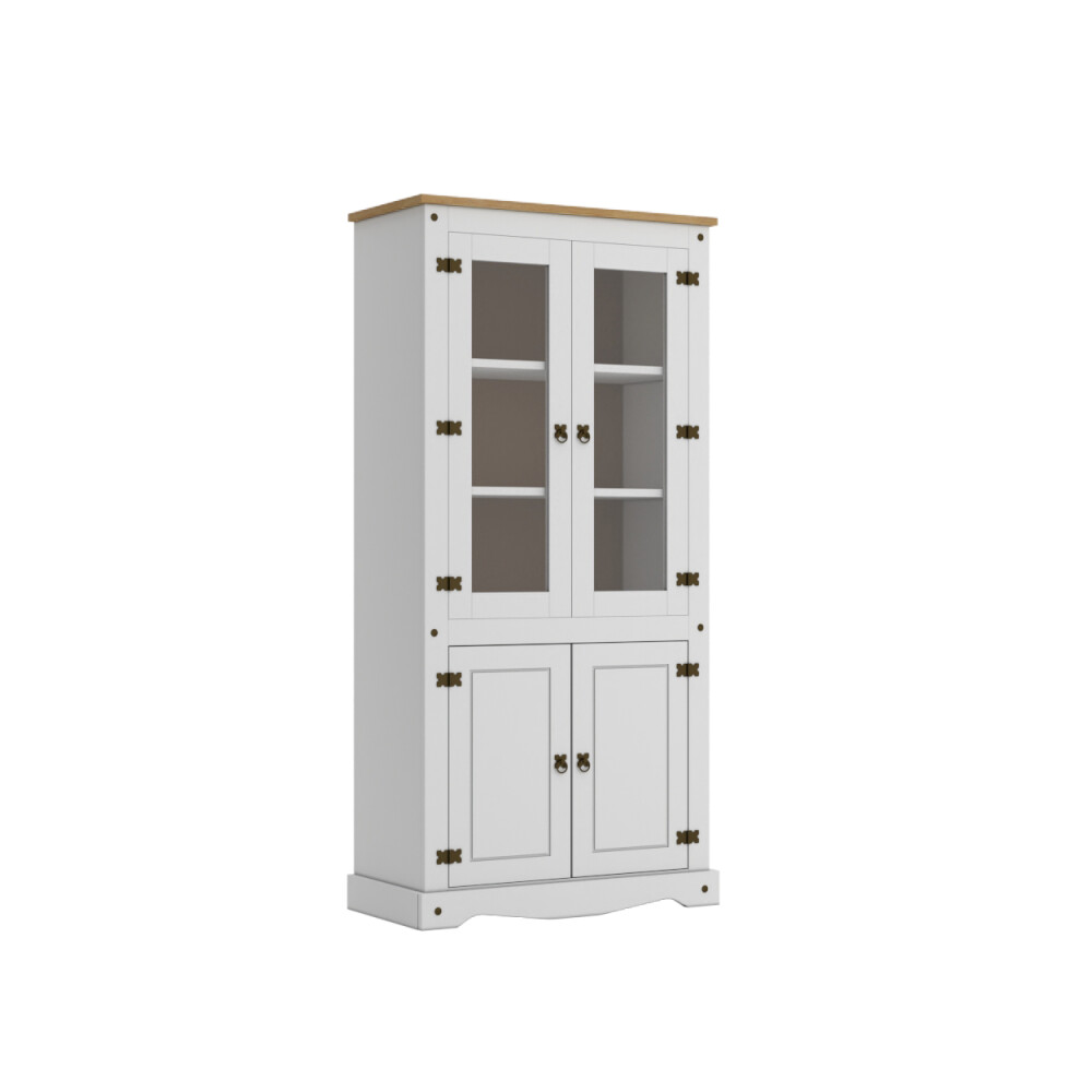 Cristalero Biblioteca Linea Mexicana Blanco