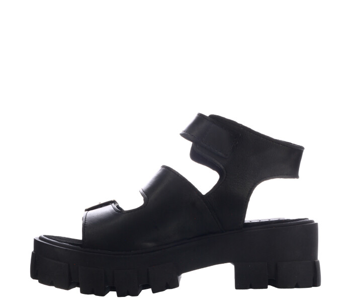 Sandalia de Mujer Miss Carol MILLIE de cuero con hebillas Negro