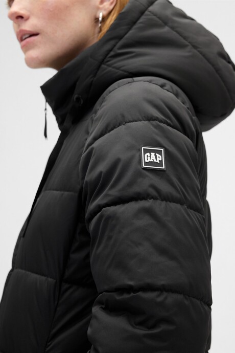 Campera Larga Puffer Mujer Black 1