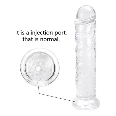 Dildo Realístico con Ventosa Tranparente Dildo Realístico con Ventosa Tranparente