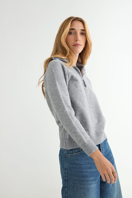 BUZO OLMO 1/2 CIERRE NEGRO