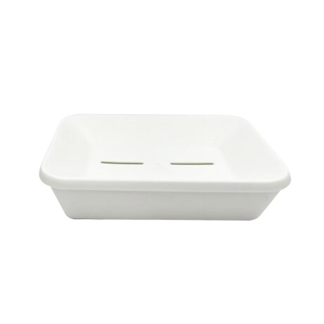 Jabonera con separador blanco