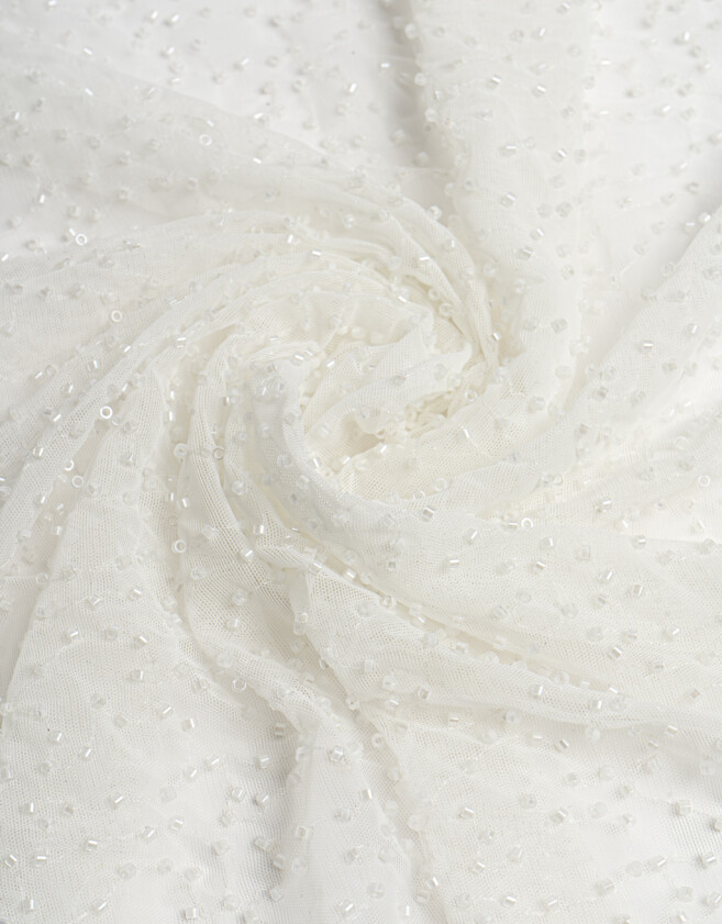 Pañuelos Raso Pañuelo Beads - Blanco Crudo