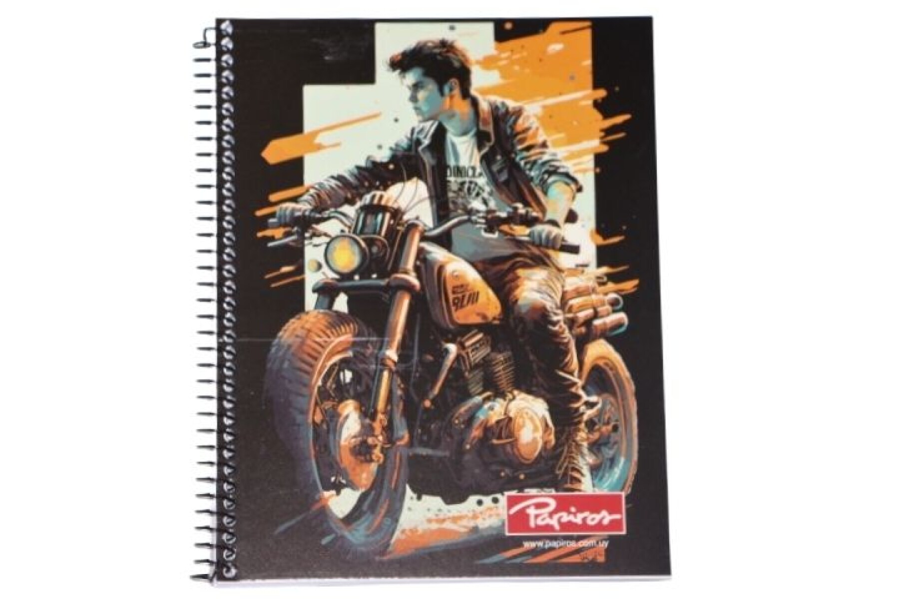 CUADERNO PAPIROS CON ESPIRAL 96 HOJAS 796 - TAPA MOTO 