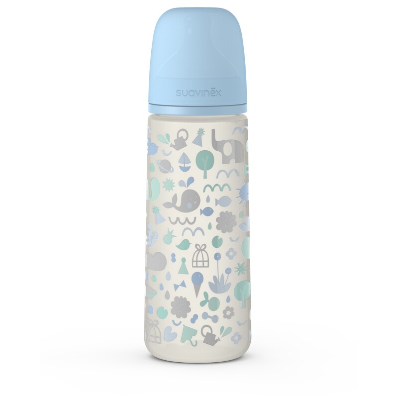 Mamadera Suavinex 360ml 0-6m tetina anatómica Celeste