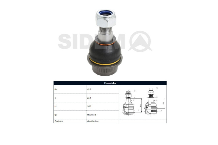 Rotula Mercedes Benz Sprinter 310D 312D 410D 412D 97-03 Der/Izq Rotula Mercedes Benz Sprinter 310D 312D 410D 412D 97-03 Der/Izq