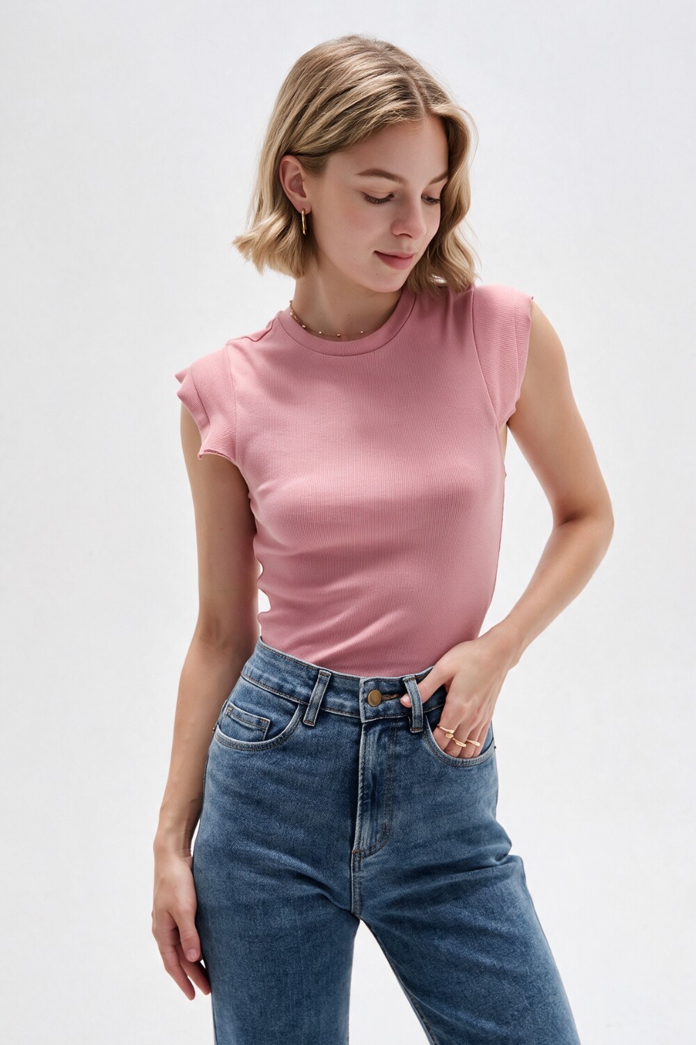 Musculosa Lanah Rosa Oscuro