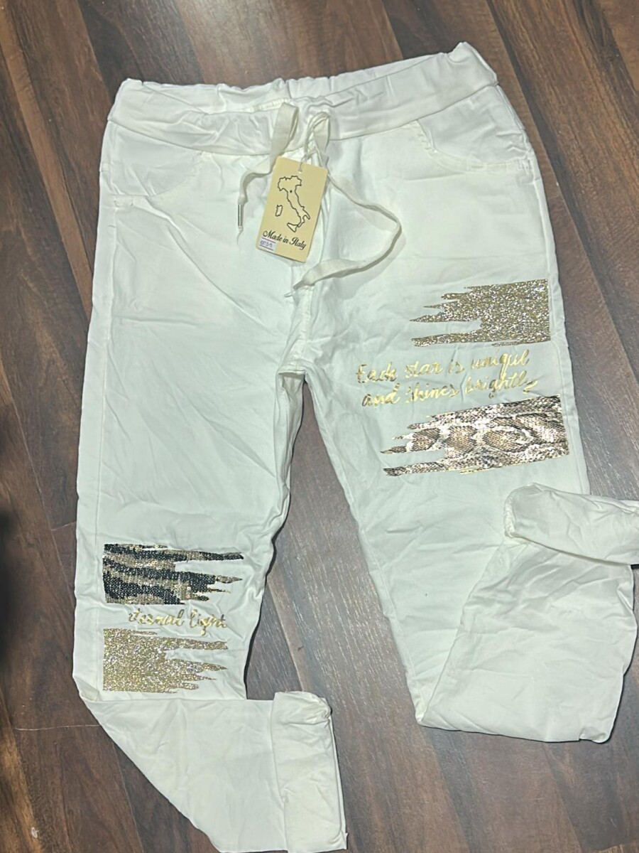 Pantalón de lycra italiano Blanco