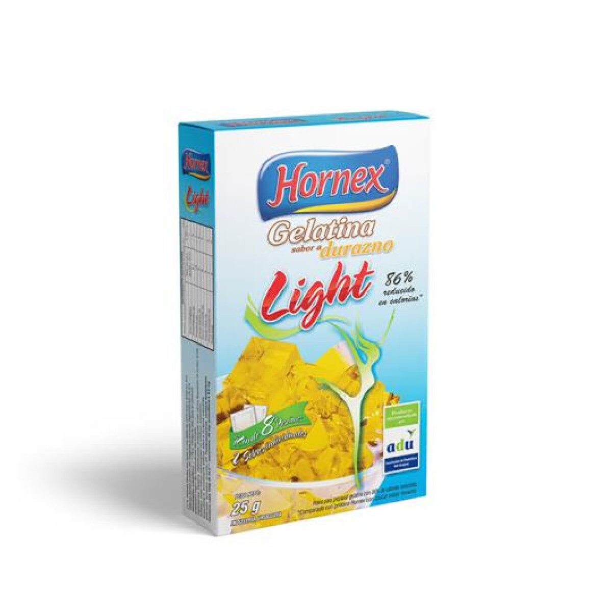 NAT-GELATINA LIGHT HORNEX DURAZNO 8P 