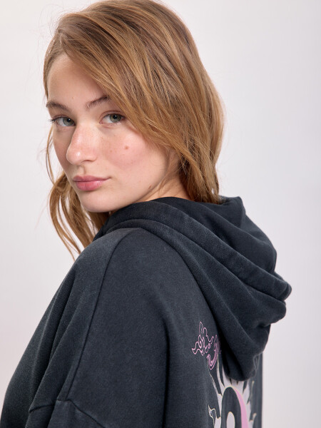 Canguro deportivo oversize Gris