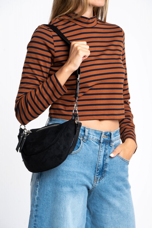 Polera Alogodón Elastano Rayada Camel