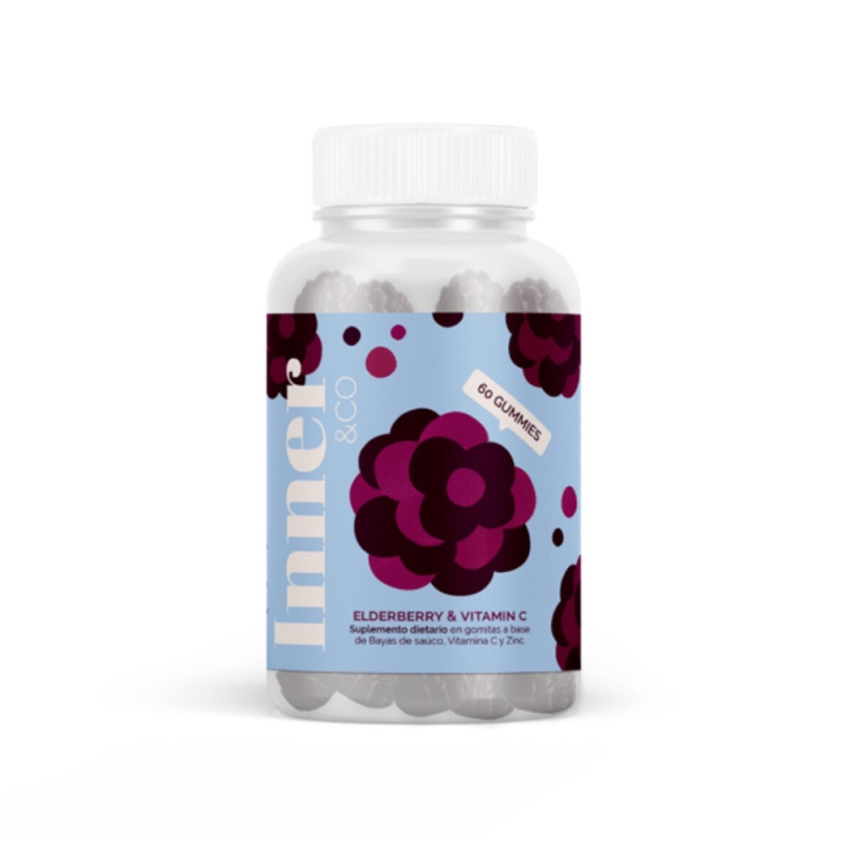Elderberry & Vitamin C Gummies 60 Unidades Inner Beauty 
