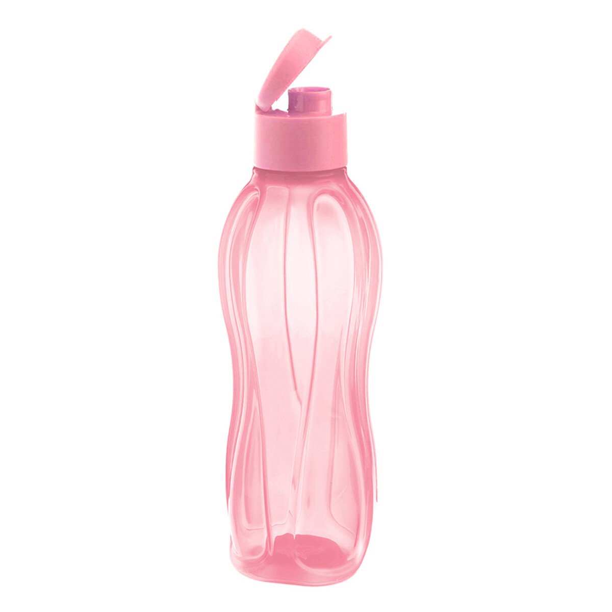 Botella caramañola plástica con tapón 600 ml - ROSADO 