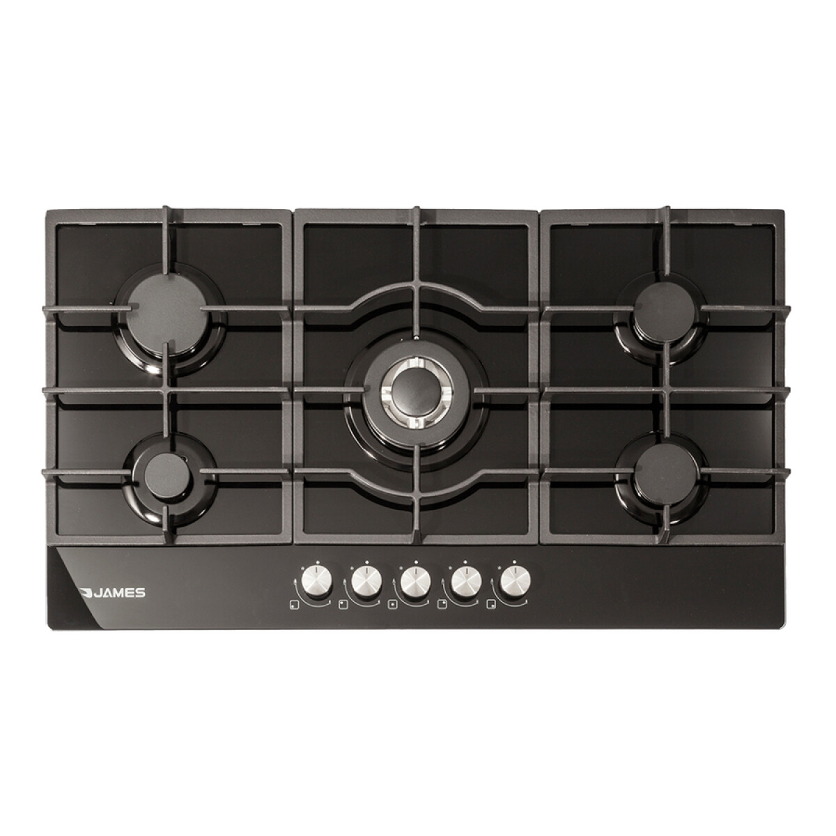 Anafe James De Empotrar A Gas 5 Hornallas H-ag Vidrio Negro 