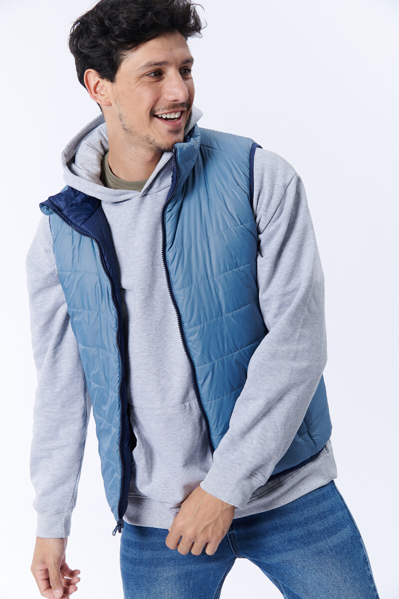 Chaleco abrigo reversible Azul