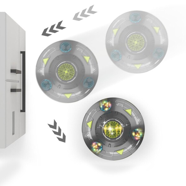 Burbujero Giratorio Automatico Con Luces Burbujas Recargable Variante Color Gris