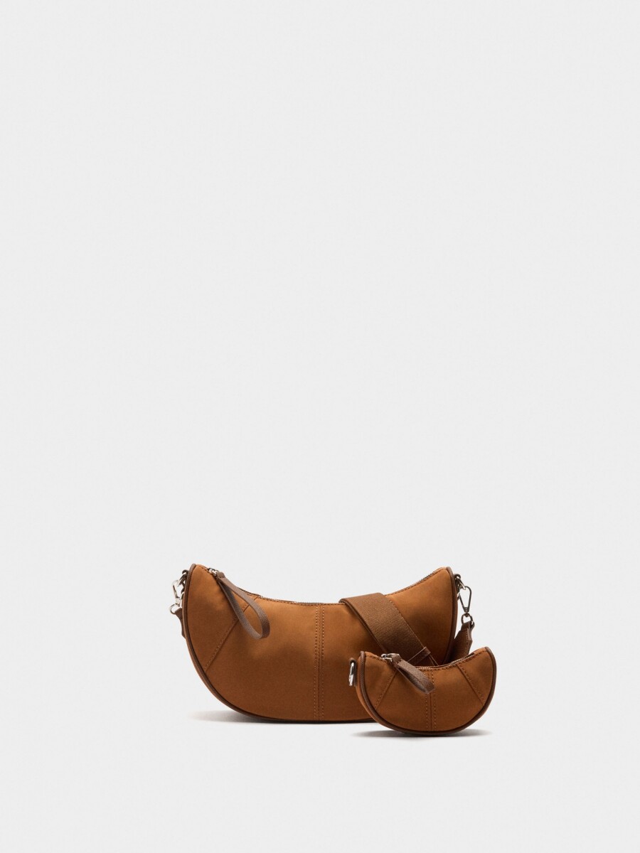 Bolso Bandolera De Nylon camel