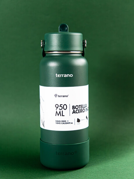 Botella Térmica con Pico 950mL. Verde Oscuro