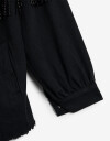 Camperas Camisaco Con Flecos - Negro