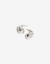 Aros Colgantes Cortos Strass Aros Cortos Gota Con Cubic - Plateado