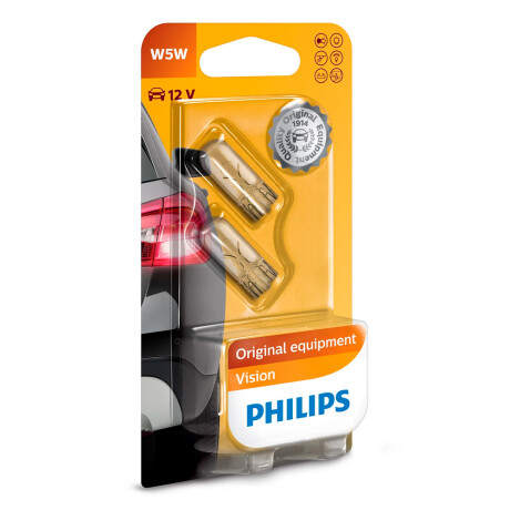 LAMPARA - T10 12V 5W W5W C.IMPRESO BLISTER X2 PHILIPS LAMPARA - T10 12V 5W W5W C.IMPRESO BLISTER X2 PHILIPS