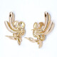 Caravanas Antiguas En Oro 18K Y Brillantes Caravanas Antiguas En Oro 18K Y Brillantes