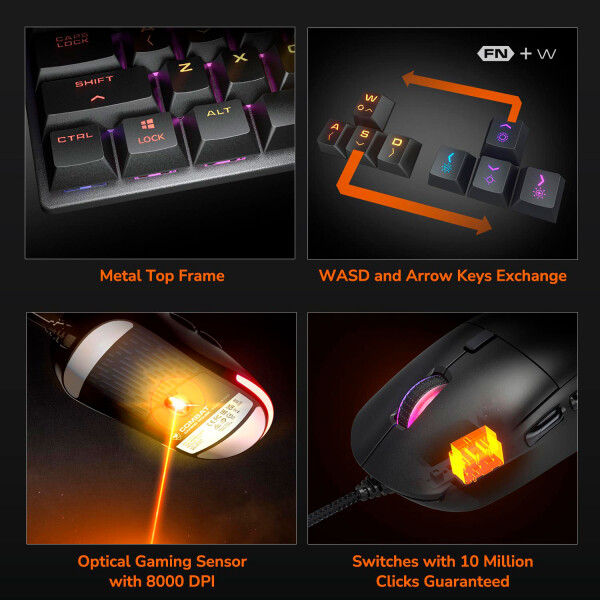 Combo Gamer Combat Cougar Teclado + Mouse Rgb COMBO COUGAR COMBAT TECLADO MOUSE