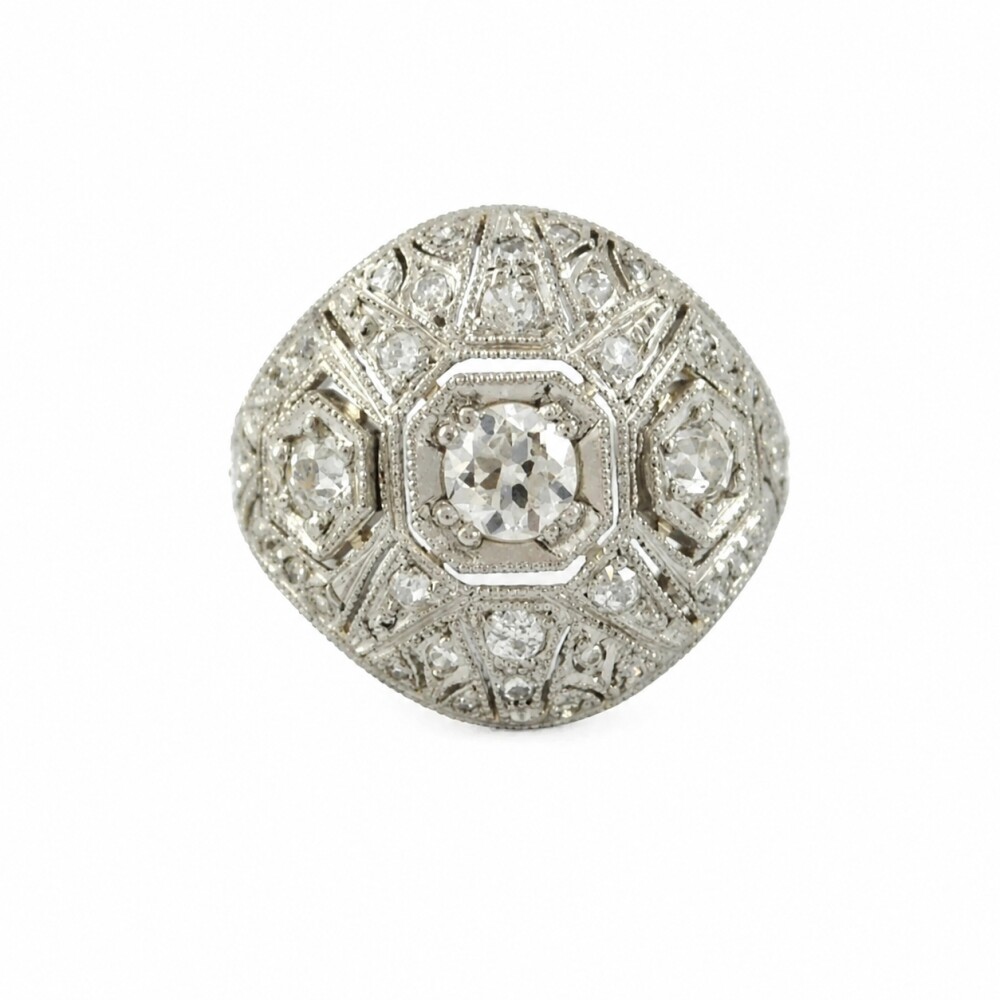 Anillo de platino y brillantes Anillo de platino y brillantes