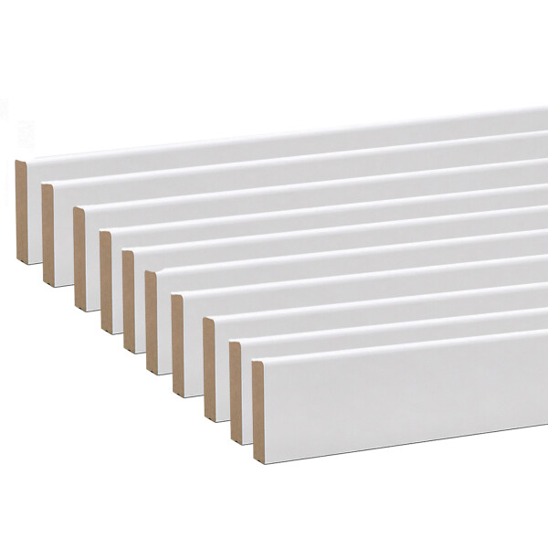 Pack X10 Zócalos Adhesivos 1m X 1.2cm De Espesor 8cm Altura Blanco Marrón Blanco Blanco
