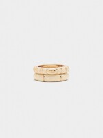 Set De Anillos Con Esmalte beige