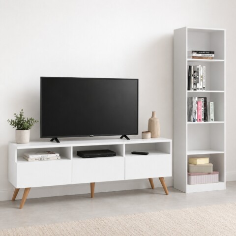 Rack minimal para TV + Repisa Rack minimal para TV + Repisa