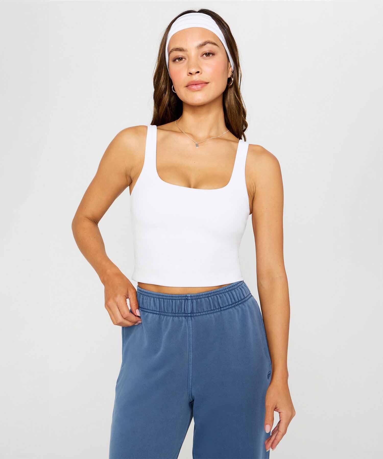 Top PureLuxe Built-In Bra Mujer Classic White