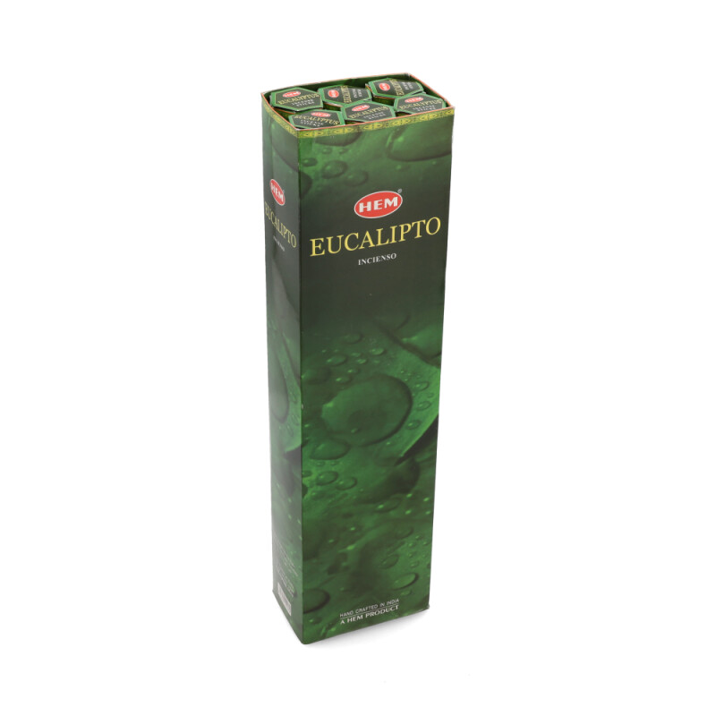 INCIENSO HEM HEXAGONAL LARGA CAJA X6 Eucalipto