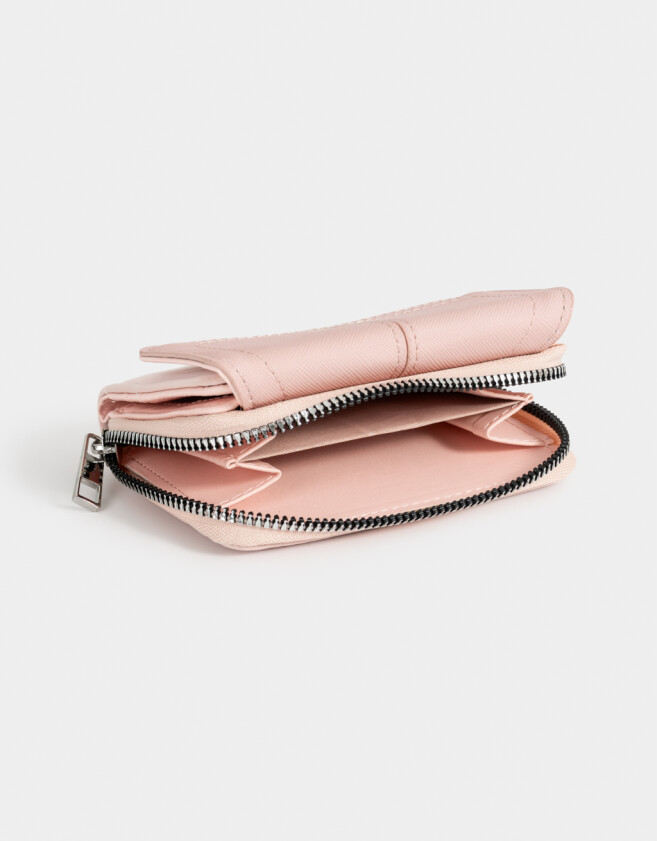 Billetera Billetera Con Solapa Rosa - Rosa Viejo