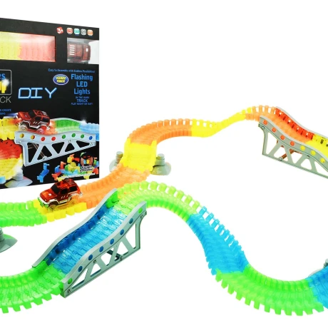 PISTA DE AUTOS FLUO FLEXIBLE 198PCS C/1 AUTO C/PUENTE 1499-303 PISTA DE AUTOS FLUO FLEXIBLE 198PCS C/1 AUTO C/PUENTE 1499-303