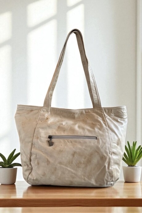 Cartera Moria Línea Ottenta Natural Con Arte
