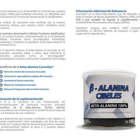 Cibeles Nutrition Beta Alanina 100% Cibeles Nutrition Beta Alanina 100%