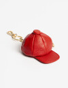 Llavero Cuero/PU Llavero Y Bag Charm De Gorra - Rojo Medio