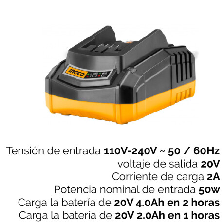 Cargador Bateria Litio 20v Ingco Cargador Bateria Litio 20v Ingco