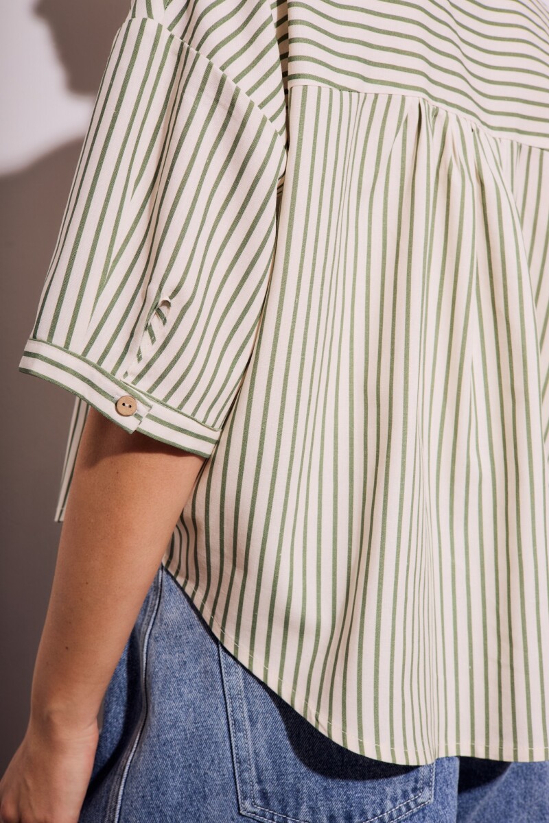 Camisa A Rayas Nácar