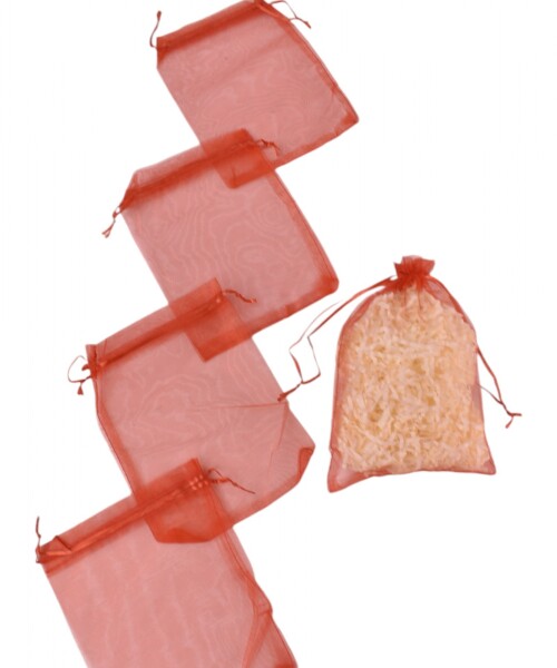 Pack x 100 - Bolsas organza 12x17 cm ROJO