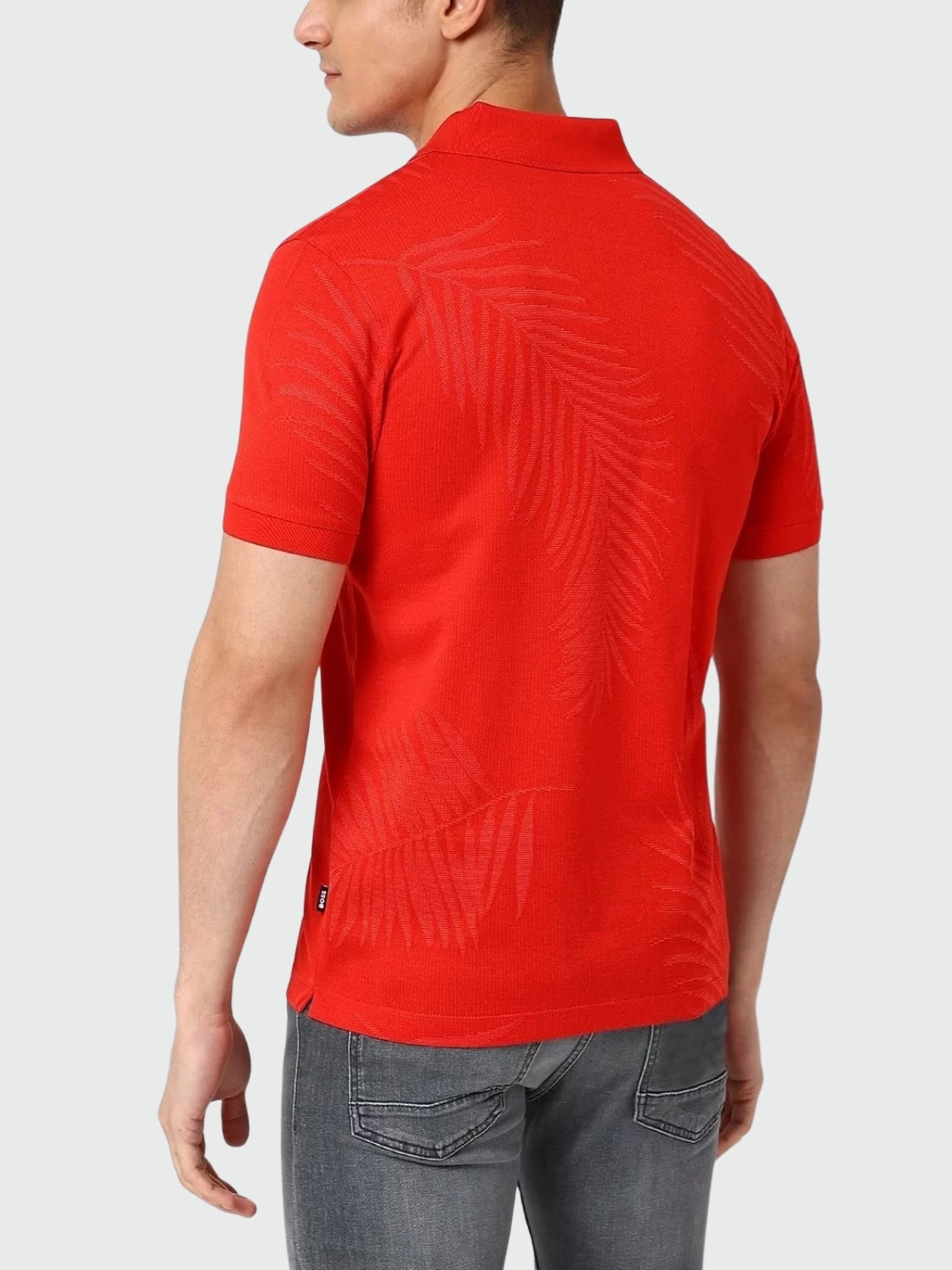 Hugo Boss -Remera Polo slim fit, Penrose-39 Rojo